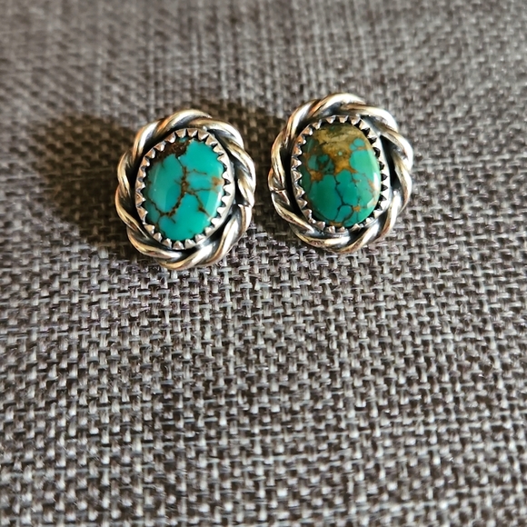 Gorgeous NWOT Native American Navajo Sterling & Turquoise Earrings - Picture 4 of 8